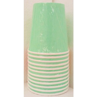 Bright Mint Green 200ml Paper Cups Pk 12