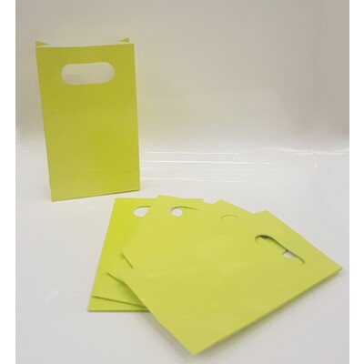 Neon Chartreuse Paper Loot Bags Pk 6