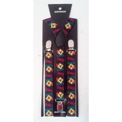 Adult Halloween Toxic Zombie Suspenders Pk 1 
