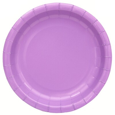 Lavender Lilac Round Paper Plates (17.5cm) Pk 20
