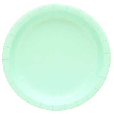 Pistachio Mint Green Round Paper Plates (22.5cm) Pk 20