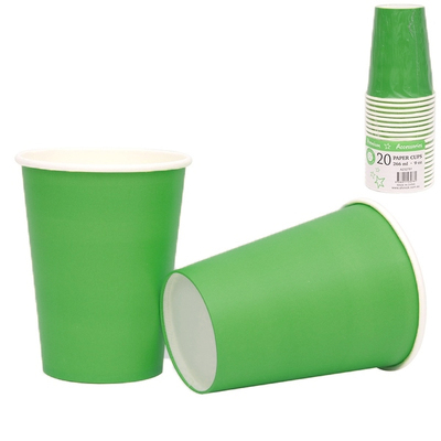 Shamrock Lime Green 9oz. Paper Cups Pk 20