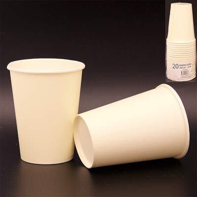 Ivory Cream 9oz. Paper Cups Pk 20