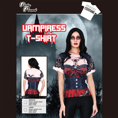 Adult Vampiress T Shirt Costume (Large, 90cm) Pk 1
