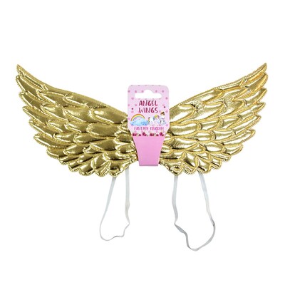 Child Metallic Gold Costume Angel Wings 44x20cm
