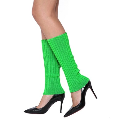 Adult 1980s Neon Green Leg Warmers 1 Pair | 80s Retro Costume