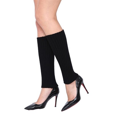 Adult 1980s Black Leg Warmers 1 Pair | 80s Aerobics Costume