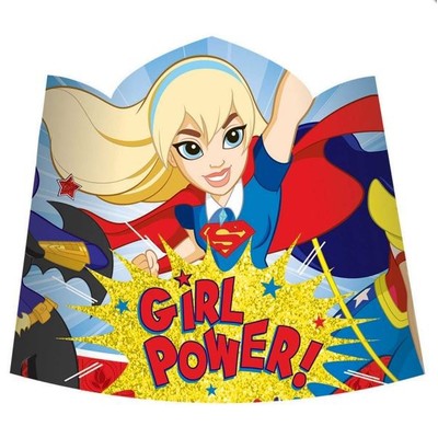 Super Hero Girls Tiaras with Glitter Pk 8