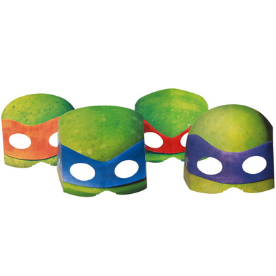 Teenage Mutant Ninja Turtles Party Masks Pk 8 (4 Designs, 2 of Each)