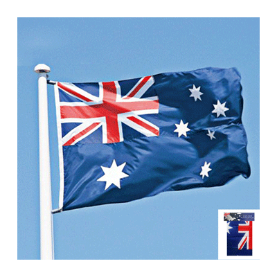 Australian Aussie Flag with Eyelets (45cm x 90cm)