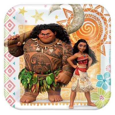 Moana 7in. Square Paper Plates Pk 8