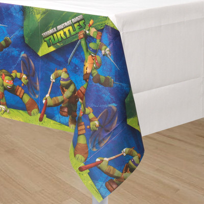 Teenage Mutant Ninja Turtles Plastic Tablecover (137x243cm) Pk 1 