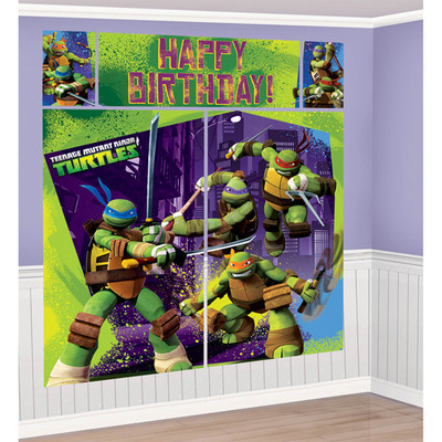 Teenage Mutant Ninja Turtles Scene Setter Wall Decorating Kit Pk 5