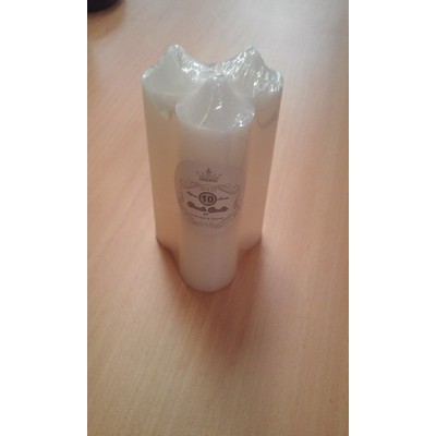 White 12.5cm Taper Candles (10hrs) Pk 3
