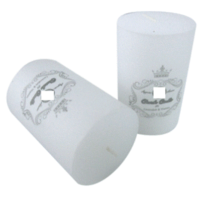 White Unscented Pillar Candle (5x7.5cm) 1 CANDLE ONLY