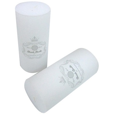 White Unscented Pillar Candle (7x15cm) 1 CANDLE ONLY