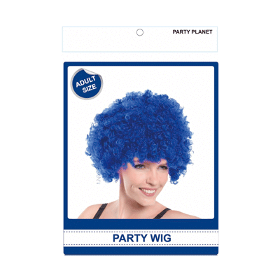 Blue Afro Clown Wig Pk 1 