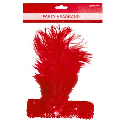 Red Flapper Headband Pk 1 