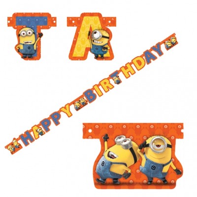 Despicable Me Minions Jointed Party Banner 180cm Pk1 