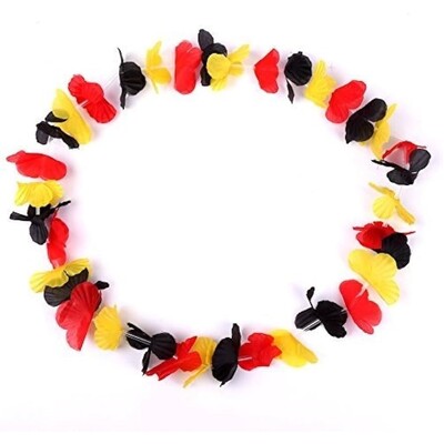 Red Yellow Black Costume Flower Lei