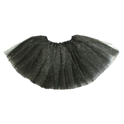 Black Glitter Tutu Adult (40cm) Pk 1