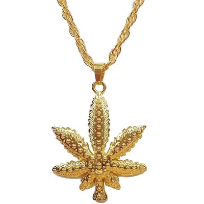 Hemp Heavy Metal Gold Necklace