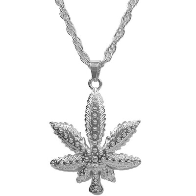 Hemp Heavy Metal Silver Necklace