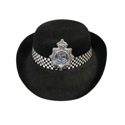 Black Felt UK Police Woman Hat