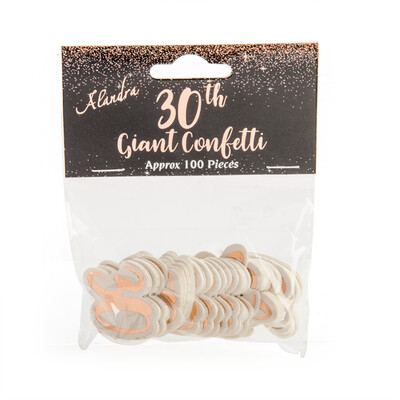 Large Rose Gold 30 Confetti Scatters (14g - Approx. 100 Pieces)