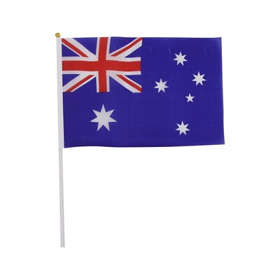 Australian Aussie Flag Wavers 10 x 15cm Pk 10