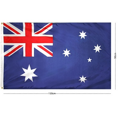 Australian Aussie Flag with Eyelets 90 x 150cm