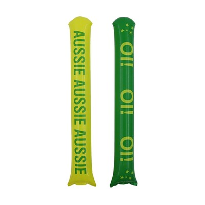 Inflatable Aussie Oi Oi Oi Cheer Sticks 56cm (Pk 2)