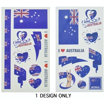 Assorted Australia Day Aussie Tattoos (4 Sheets)