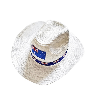 Adult White Cowboy Cowgirl Australia Day Hat