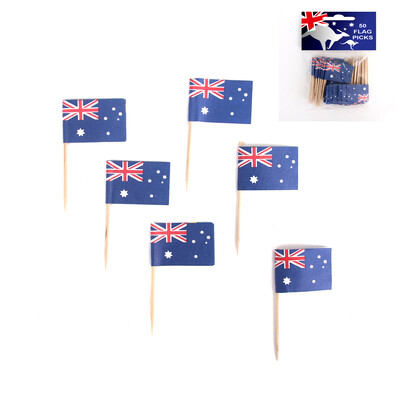 Australian Aussie Flag Picks Pk 50 