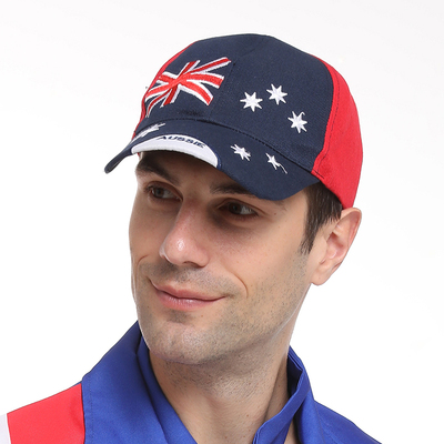 Adult Australia Day Aussie Flag Red & Blue Cap 