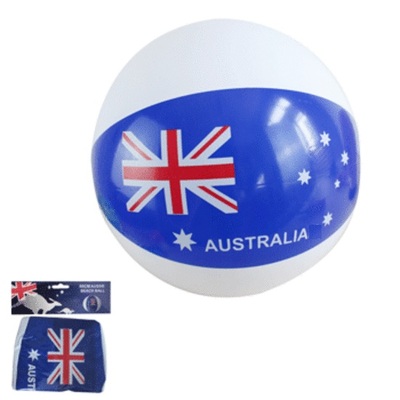 Inflatable Aussie Flag Australia Day Beach Ball 40cm (Pk 1)