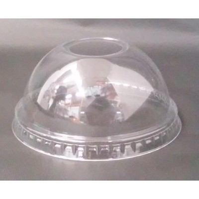 Small Clear Plastic Dome Lids for 10oz./300ml Clear Plastic Cups Pk 1000