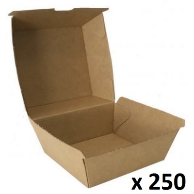 Beta Board Kraft Burger Box 105x105x80mm (Pk 300)