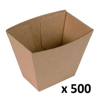 Beta Board Kraft Hot Chip Box 45x70x90mm (Pk 500)