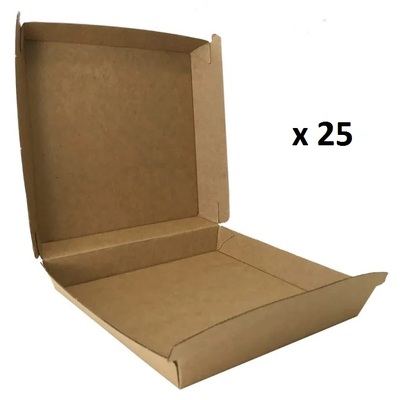 Beta Board Kraft Pizza Box 165x165x50mm (Pk 25)