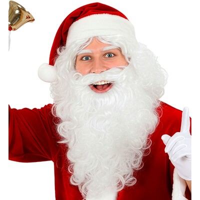 White Santa Maxi Beard & Moustache | Christmas Costume Accessory