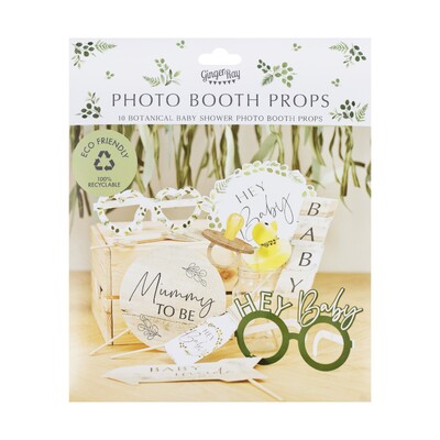 Ginger Ray Botanical Baby Shower Photo Props (Pk 10)