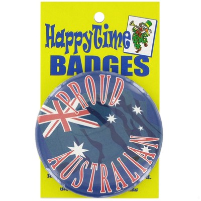 Party Badge - Proud Australian Flag Pk1 