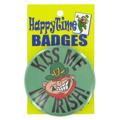 St Patrick's Day Party Badge - Kiss Me I'm Irish Pk 1 