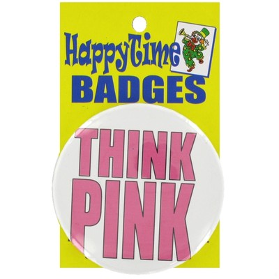 Pink Ribbon Badge - Think Pink Pk1 