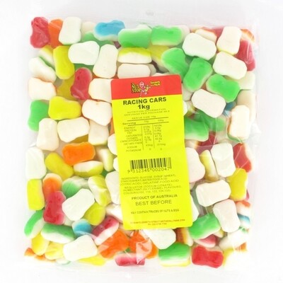 Racing Cars Confectionery 1kg Pk1 