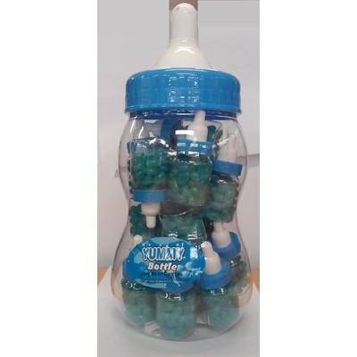 Baby Bottle with 20 Mini Bottles of Blue Jelly Beans Pk 1