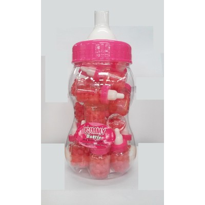 Baby Bottle with 20 Mini Bottles of Pink Jelly Beans Pk 1