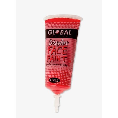 Brilliant Red Face and Body Paint Tube (15ml) Pk 1